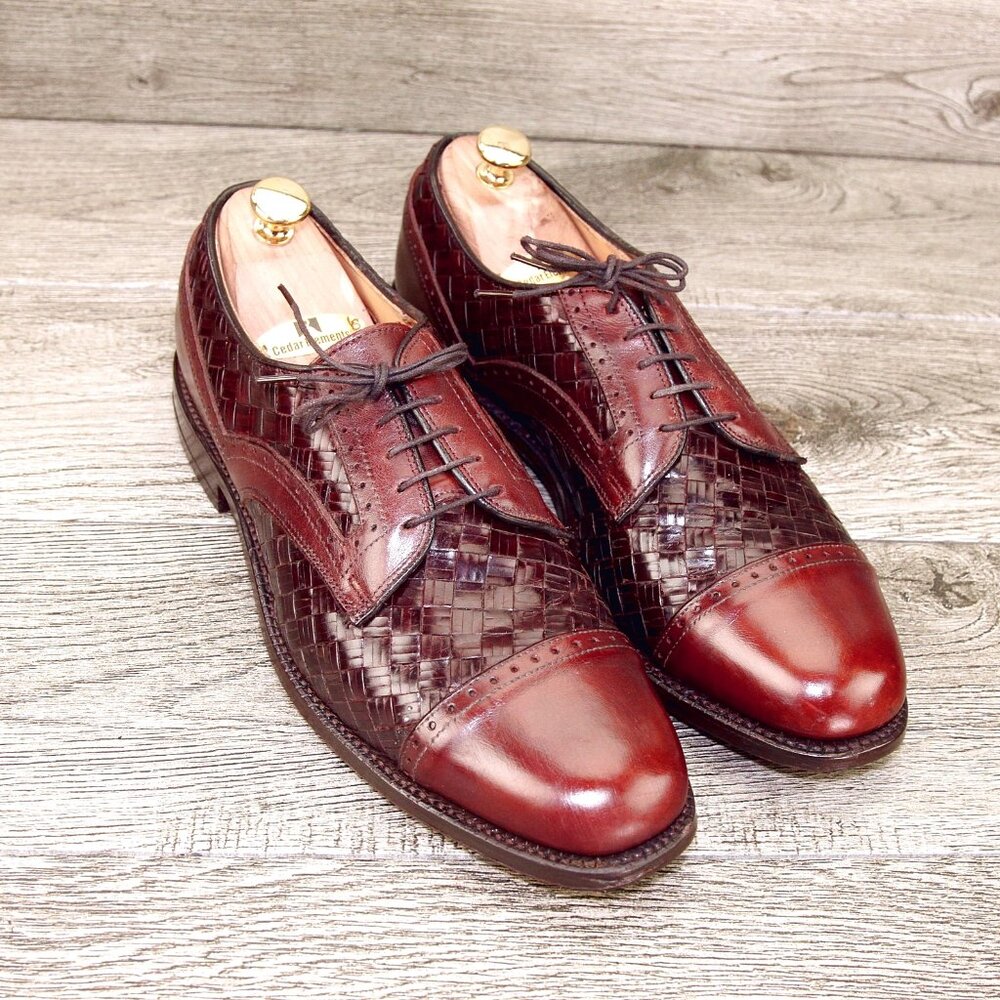 Allen Edmonds CRANDON Woven Blucher 10 B Narrow Chili * add $15 new Cedar Trees